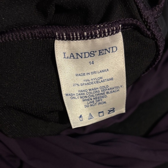 Lands' End Women's Purple One-Piece Swimsuit - Picture 5 of 5